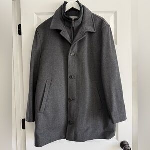 Daniel Cremieux 100% Extra Fine Wool Jacket Genuine Italian Fabric Gray Coat